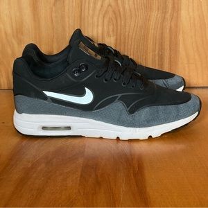 Womens 6.5 Nike Air Max 1 Ultra Moire Athletic Shoes Black SEF0988
